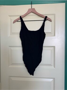 Auden Black Scoop Neck Bodysuit (skims dupe)